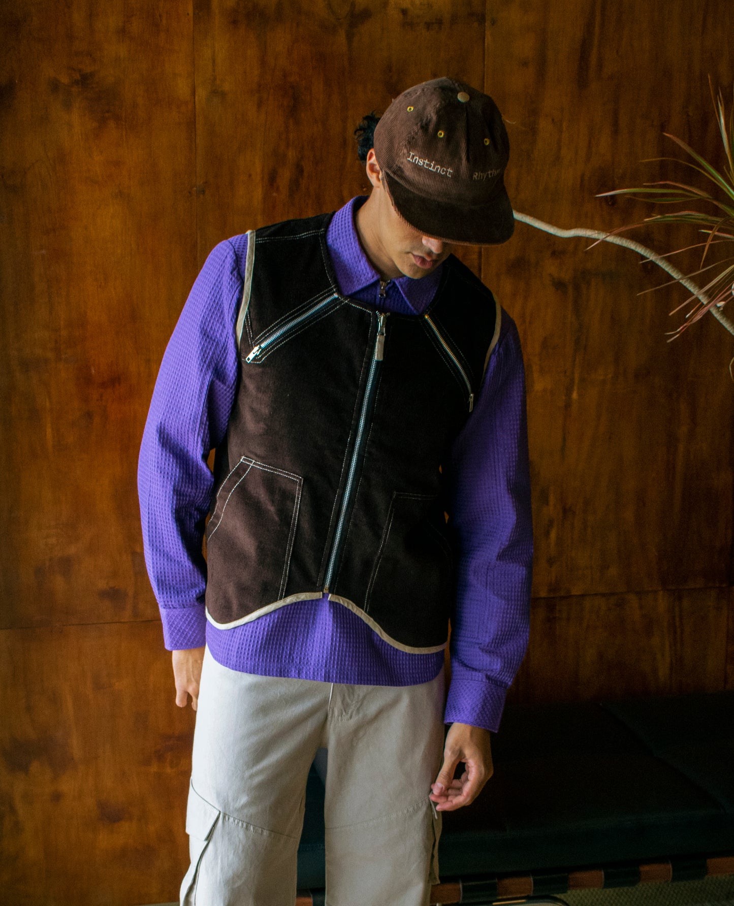 Quarter Zip Waffle Shirt